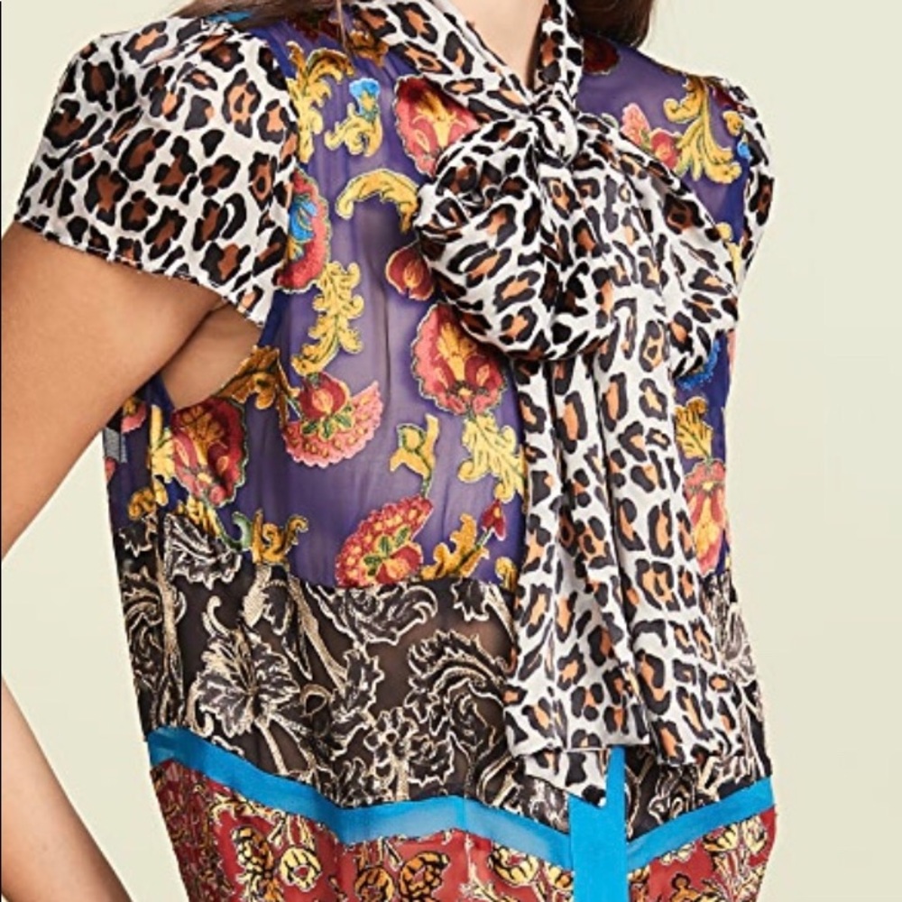 Alice and Olivia Jennie Bow Blouse